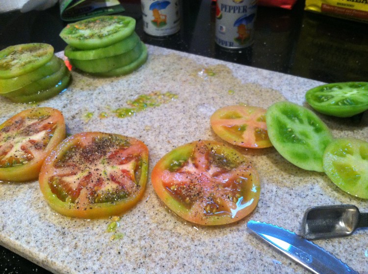 Salt and pepper tomatoes