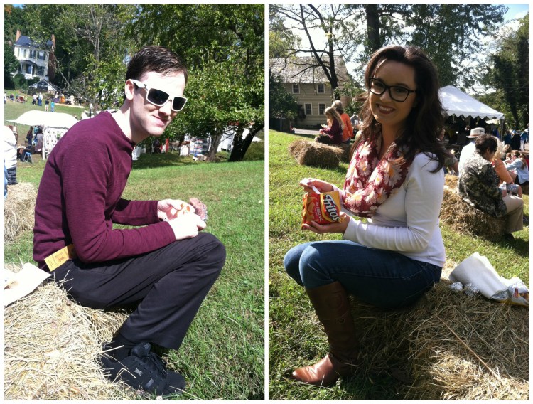 Brandie and David on A Hay Stack